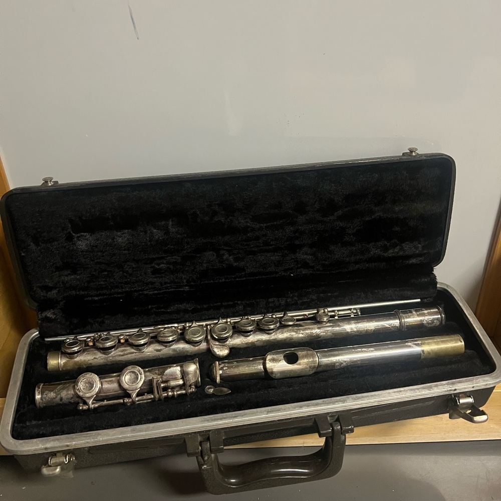 Silver Flute with Case